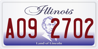 IL license plate A092702