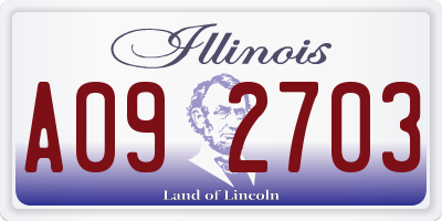 IL license plate A092703