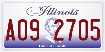 IL license plate A092705