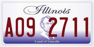 IL license plate A092711