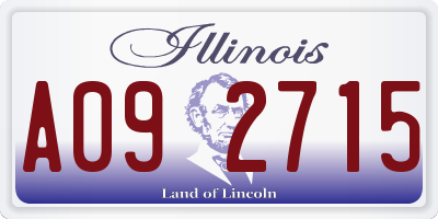 IL license plate A092715