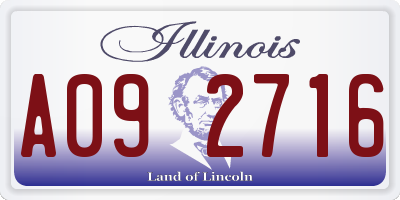 IL license plate A092716