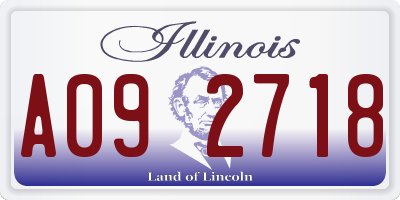 IL license plate A092718