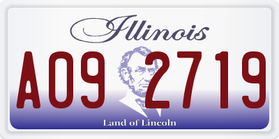 IL license plate A092719