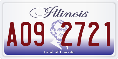 IL license plate A092721