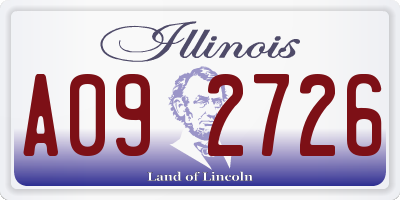 IL license plate A092726