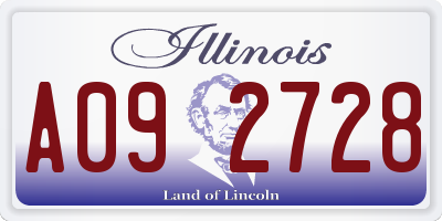 IL license plate A092728