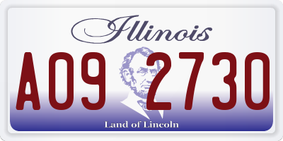 IL license plate A092730
