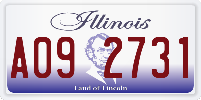 IL license plate A092731