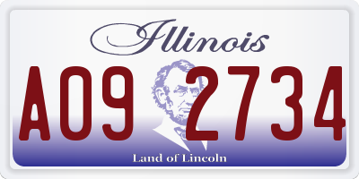 IL license plate A092734