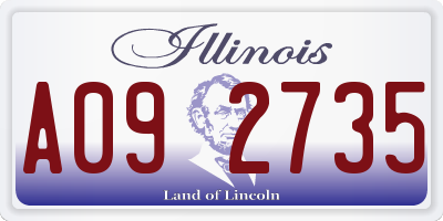 IL license plate A092735