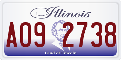IL license plate A092738