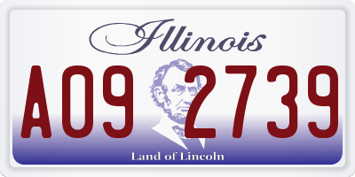 IL license plate A092739