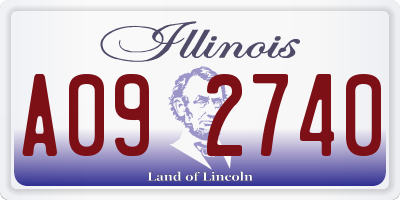 IL license plate A092740