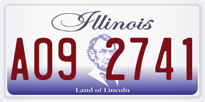 IL license plate A092741