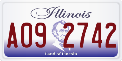 IL license plate A092742