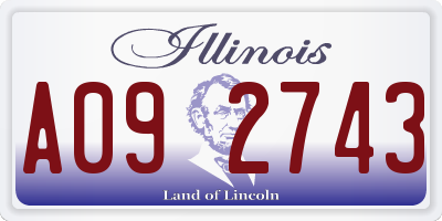 IL license plate A092743