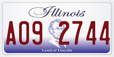 IL license plate A092744