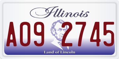 IL license plate A092745