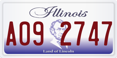IL license plate A092747