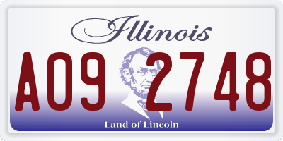 IL license plate A092748