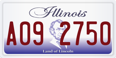 IL license plate A092750