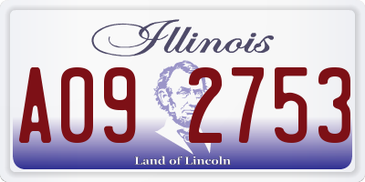 IL license plate A092753