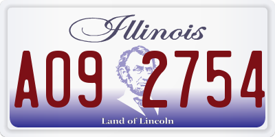 IL license plate A092754