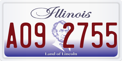 IL license plate A092755