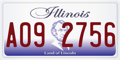 IL license plate A092756
