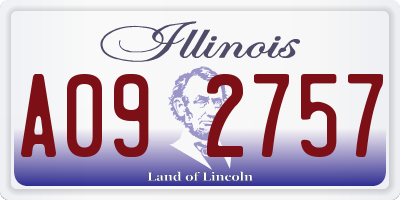 IL license plate A092757
