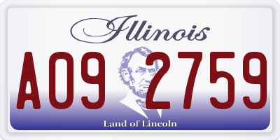 IL license plate A092759