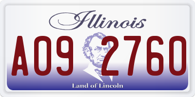 IL license plate A092760
