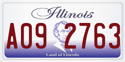 IL license plate A092763
