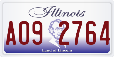 IL license plate A092764