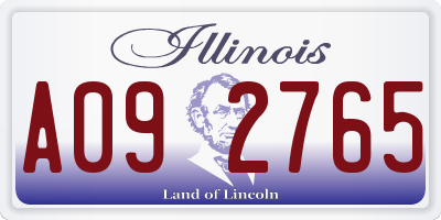 IL license plate A092765