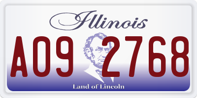 IL license plate A092768