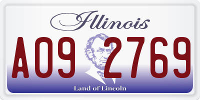 IL license plate A092769
