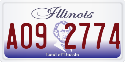 IL license plate A092774