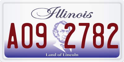 IL license plate A092782