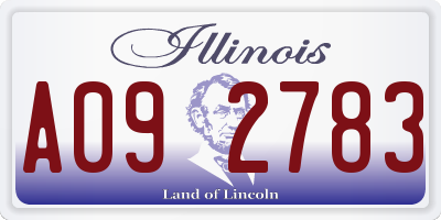 IL license plate A092783