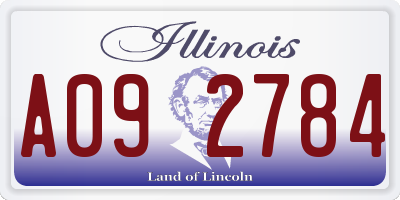 IL license plate A092784