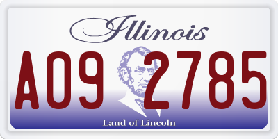 IL license plate A092785