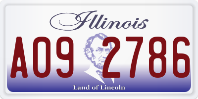 IL license plate A092786