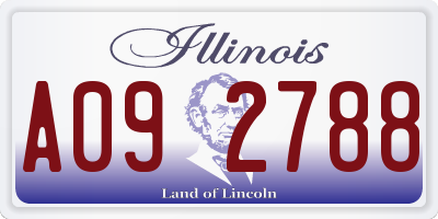 IL license plate A092788