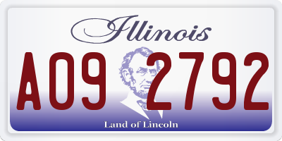 IL license plate A092792