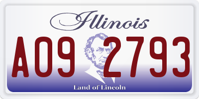 IL license plate A092793