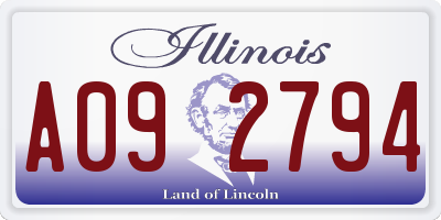 IL license plate A092794