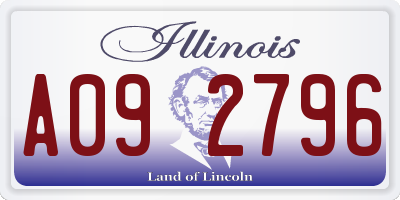 IL license plate A092796