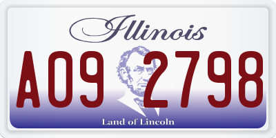 IL license plate A092798